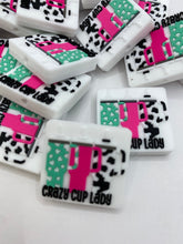 Load image into Gallery viewer, Crazy Cup Lady” Silicone Focal Beads
