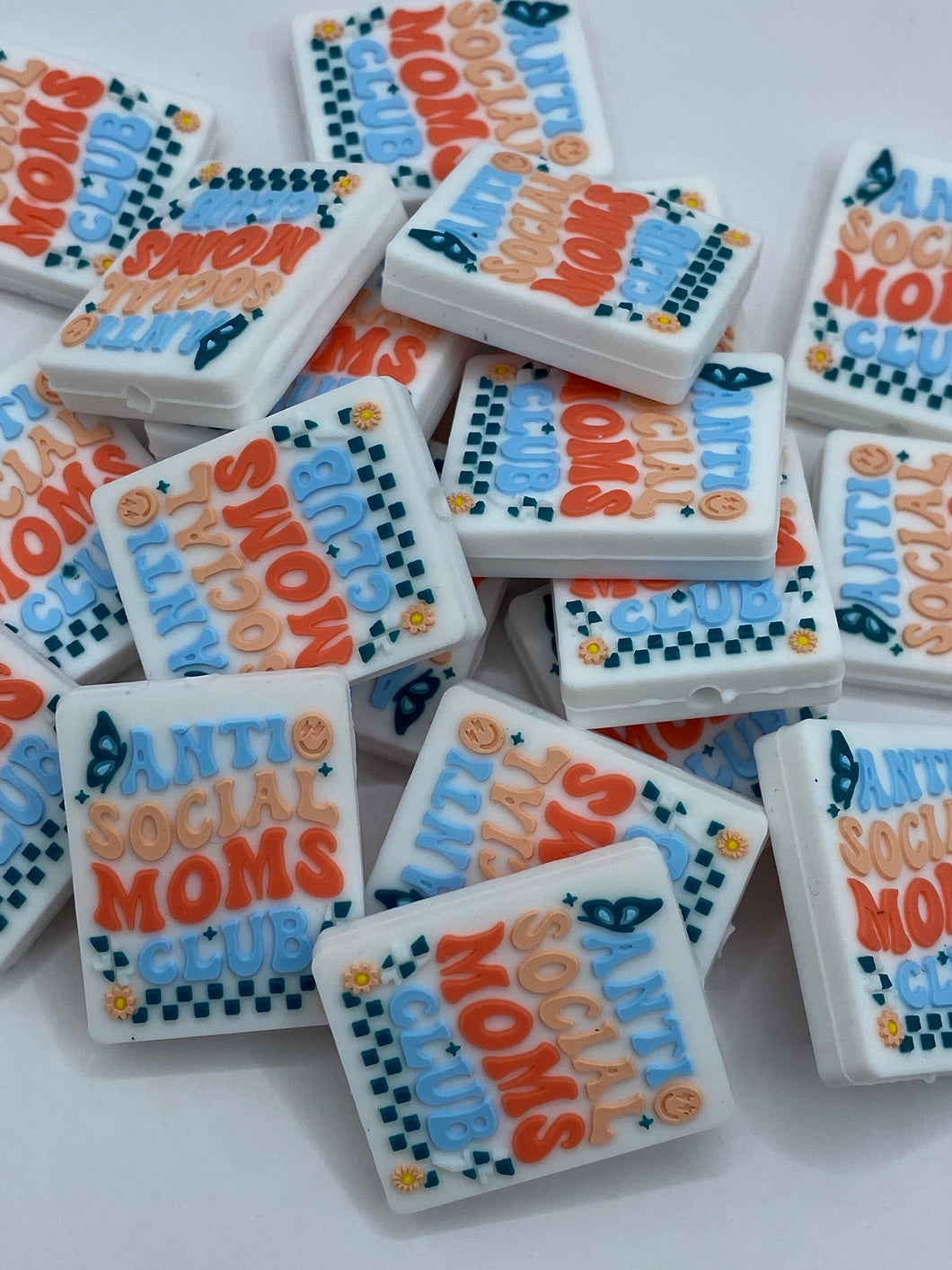 Anti Social Moms Club Silicone Focal Bead