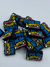 Load image into Gallery viewer, I Put the Pro In Procrastinate Silicone Focal Bead
