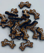 Load image into Gallery viewer, 2 Sport Bow Silicone Focal Beads - great for pens, wristlets, cup charms
