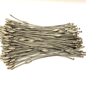 10 Count - 6 inch stainless steel wire cable - cup charms