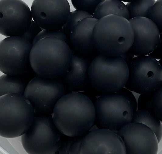 Black Silicone Beads