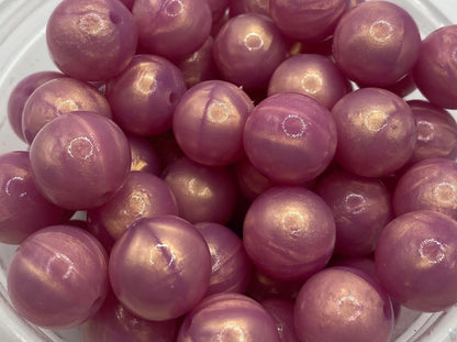 Pink Pearl Silicone Beads