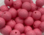 Pink Shiny Silicone Beads