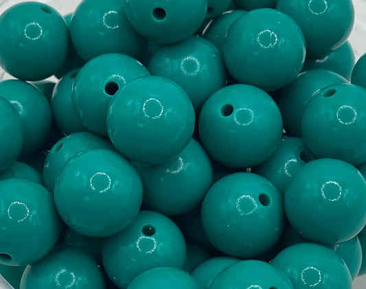 Emerald Shiny Silicone Beads