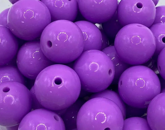 Purple Shiny Silicone Beads