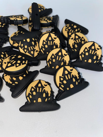 Haunted House  Silicone Focal Bead