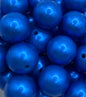 Blue Metallic Silicone Beads