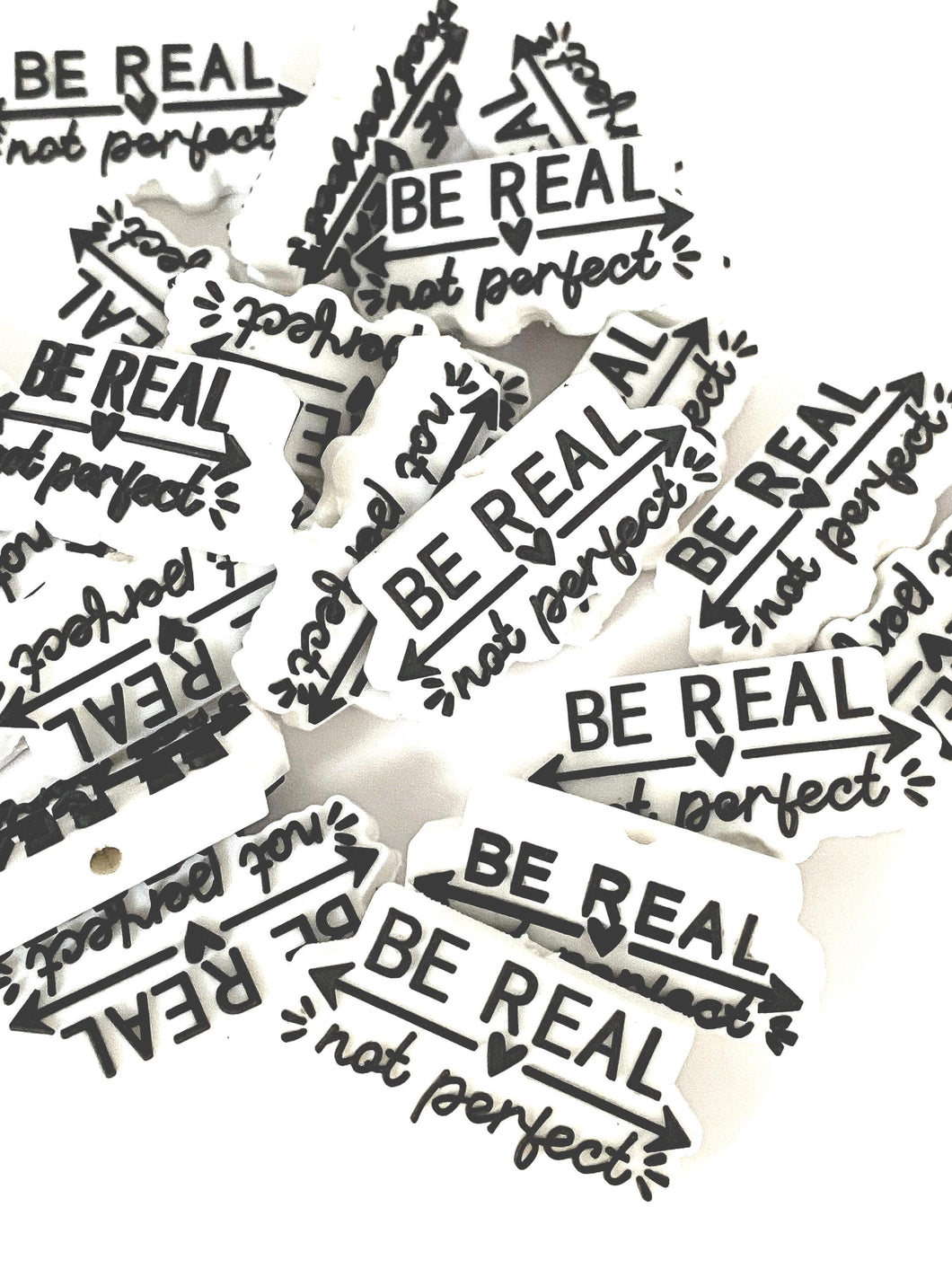 Be Real Not Perfect Silicone Focal Bead