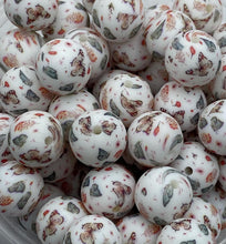 Load image into Gallery viewer, 10 Butterfly  Print Silicone Beads - 15mm
