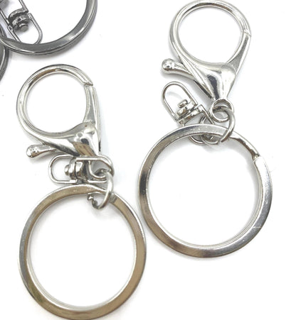 5 Keyrings, Metal Clasp, Lobster Claw Clasp