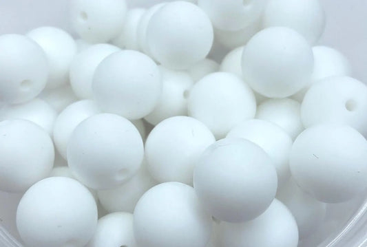 White Silicone Beads