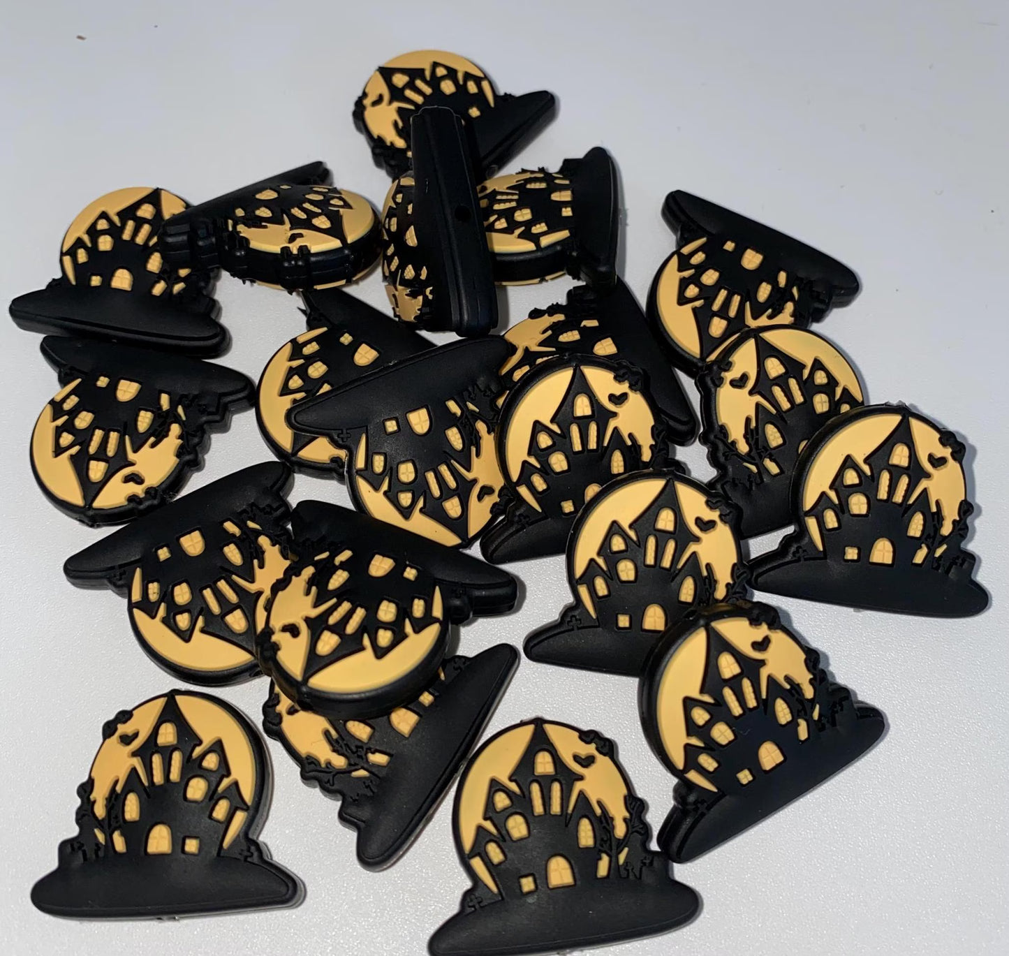 Haunted House  Silicone Focal Bead