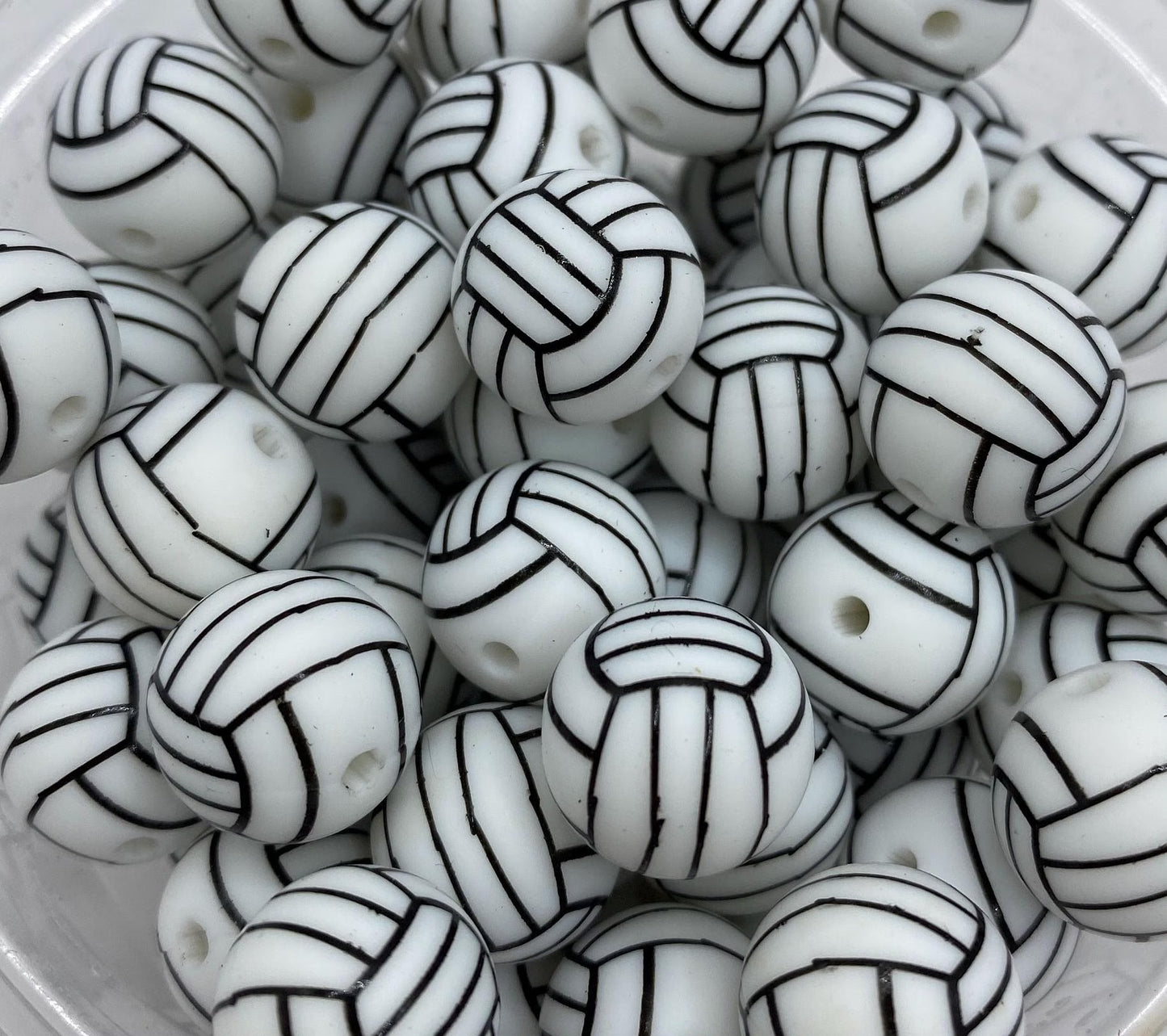 Volleyball Silicone Beads