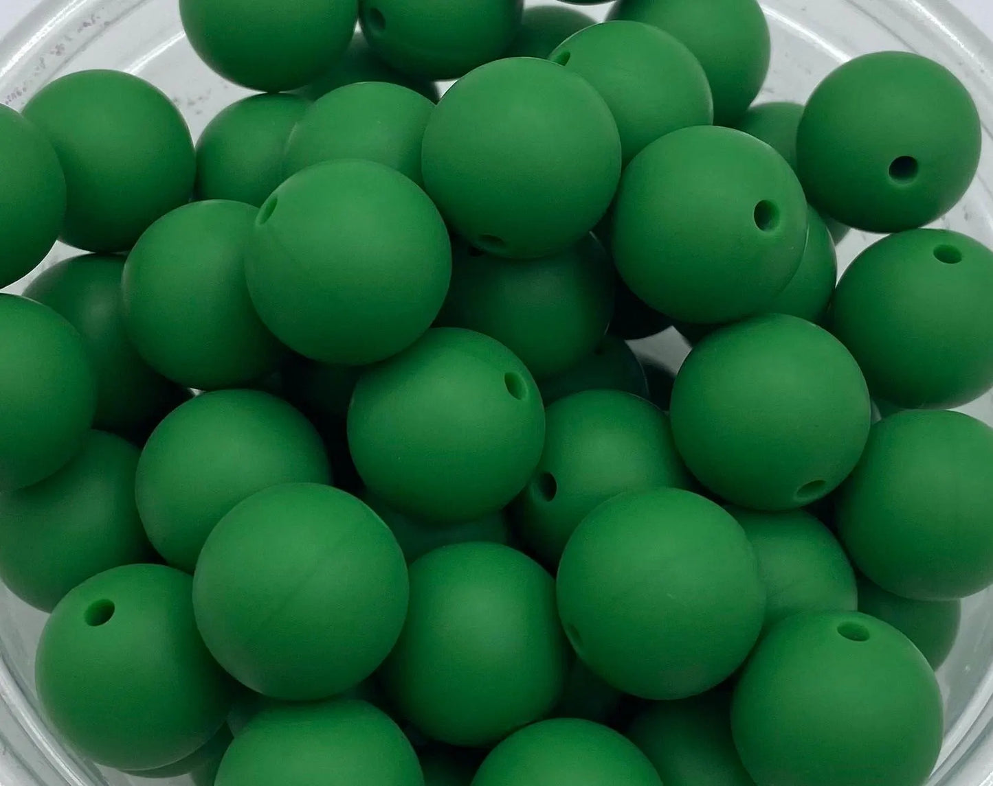 Dark Green Silicone Beads