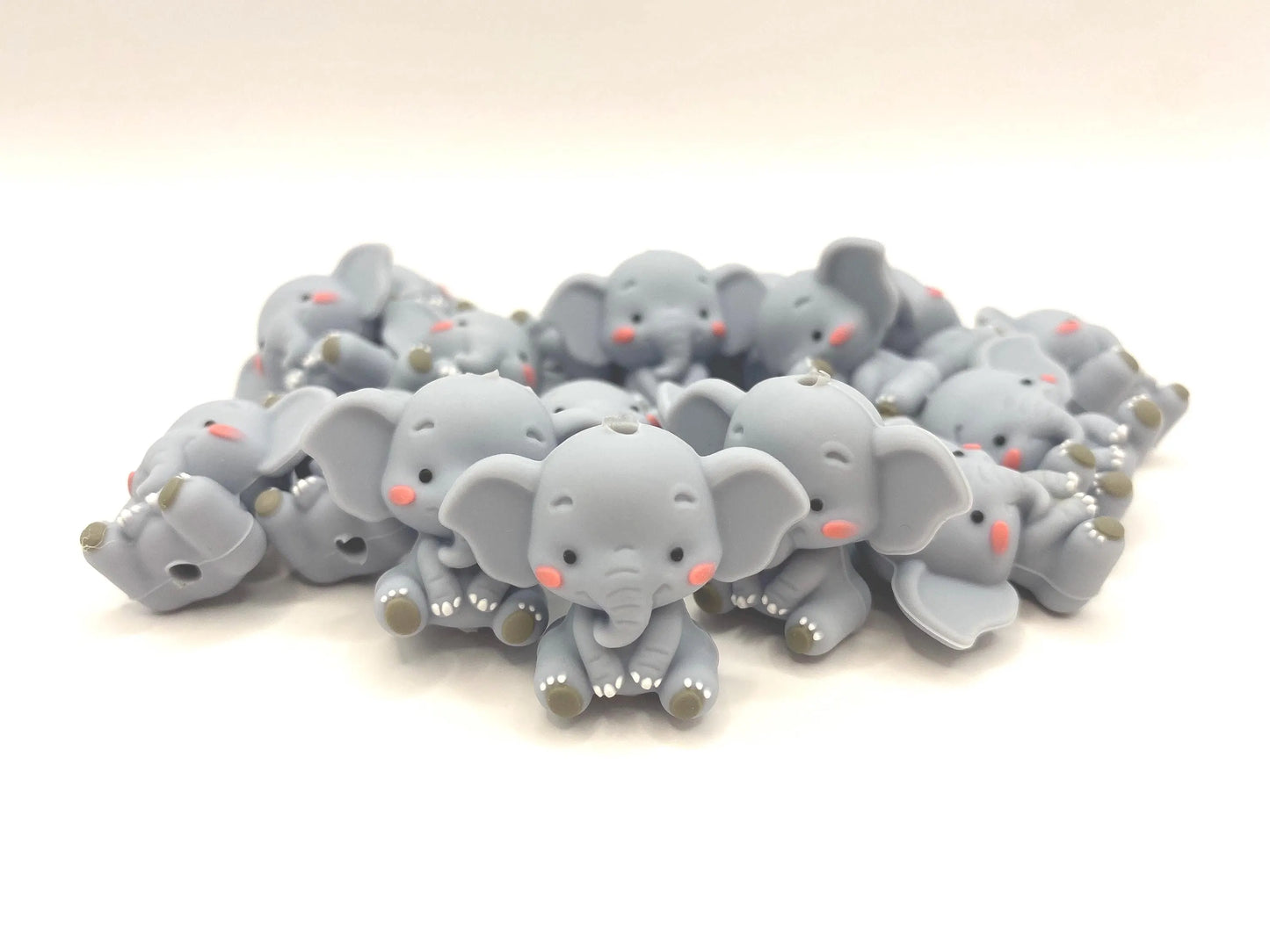 Elephant 3D  Silicone Focal Bead