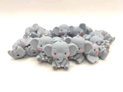 Elephant 3D  Silicone Focal Bead