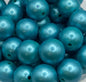 Teal Metallic Silicone Beads