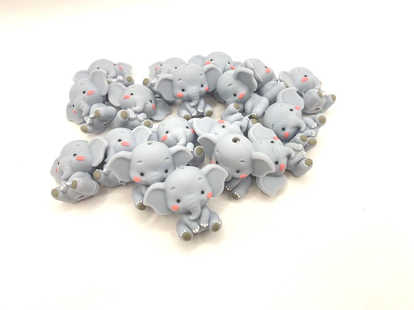 Elephant 3D  Silicone Focal Bead