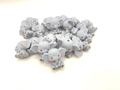 Elephant 3D  Silicone Focal Bead
