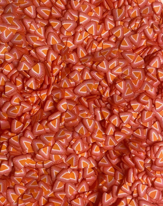 Cut Strawberries Polymer Clay Slices