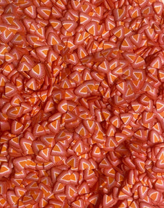 Cut Strawberries Polymer Clay Slices 5mm.  0.5 oz bag