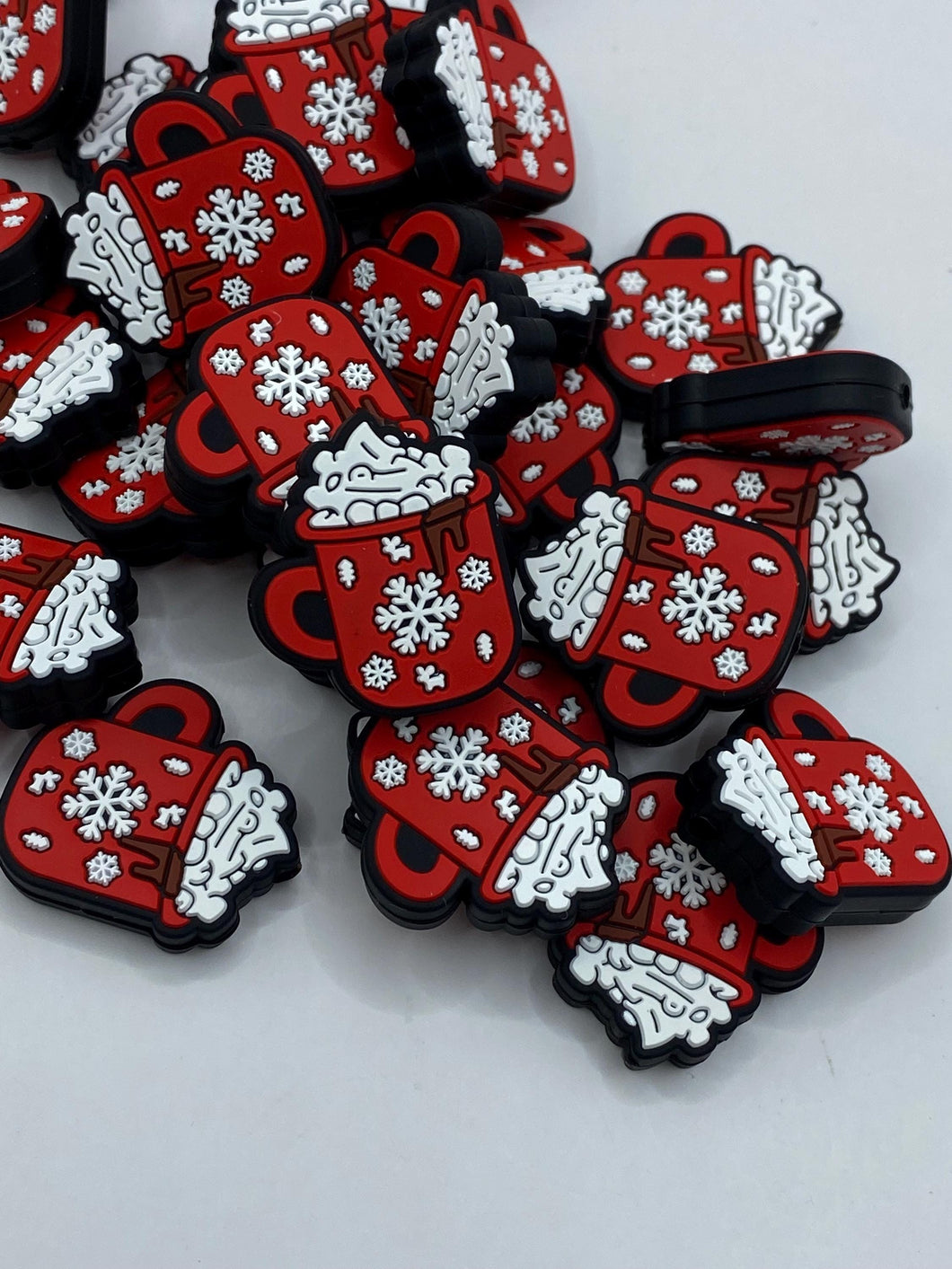 Christmas Mug Silicone Focal Bead