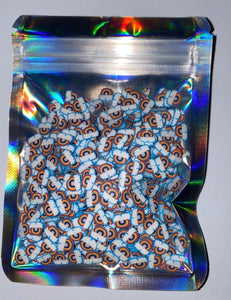 Rainbow Polymer Clay Slices 5mm.  0.5 oz bag