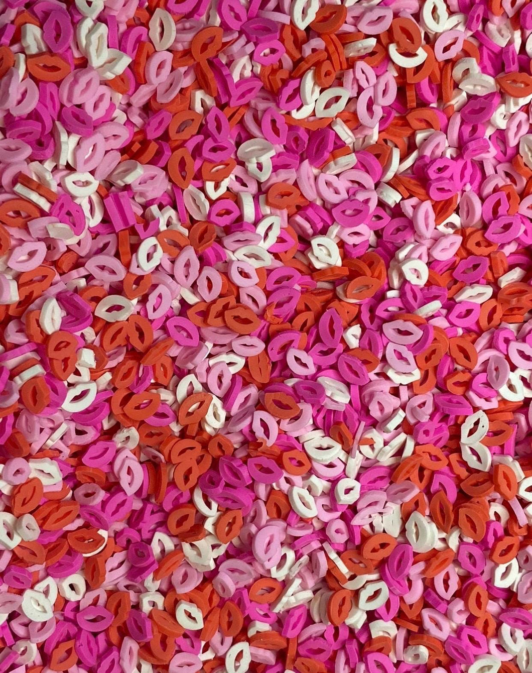 Lips Polymer Clay Slices 5mm.  0.5 oz bag