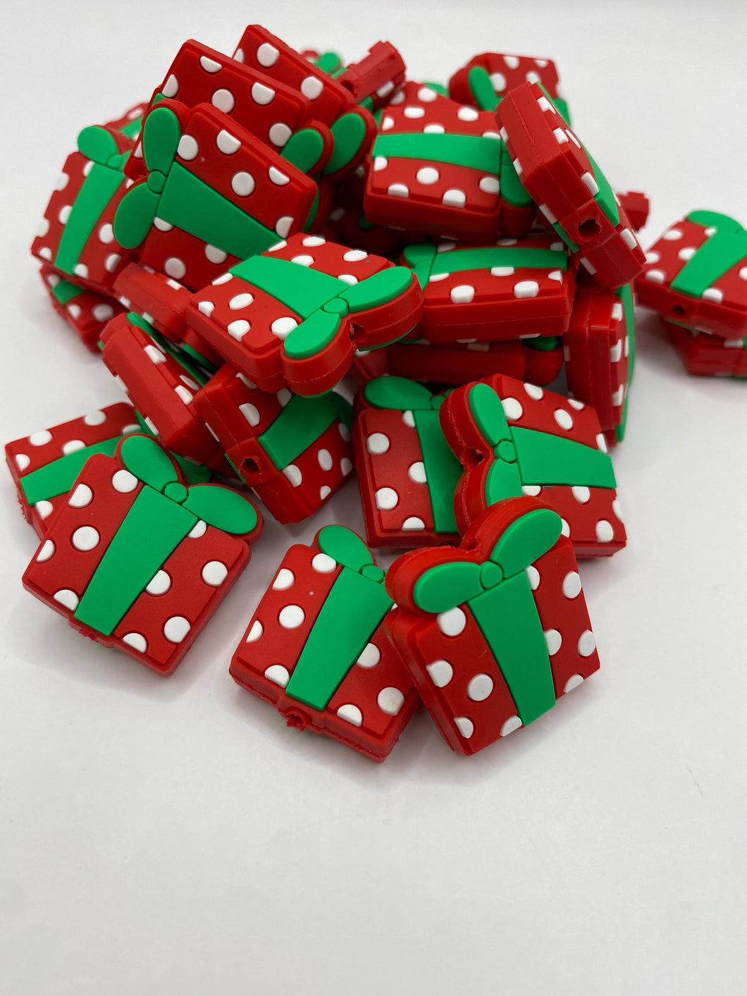 Christmas Present Silicone Focal Bead