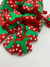 Load image into Gallery viewer, Christmas Present Silicone Focal Bead
