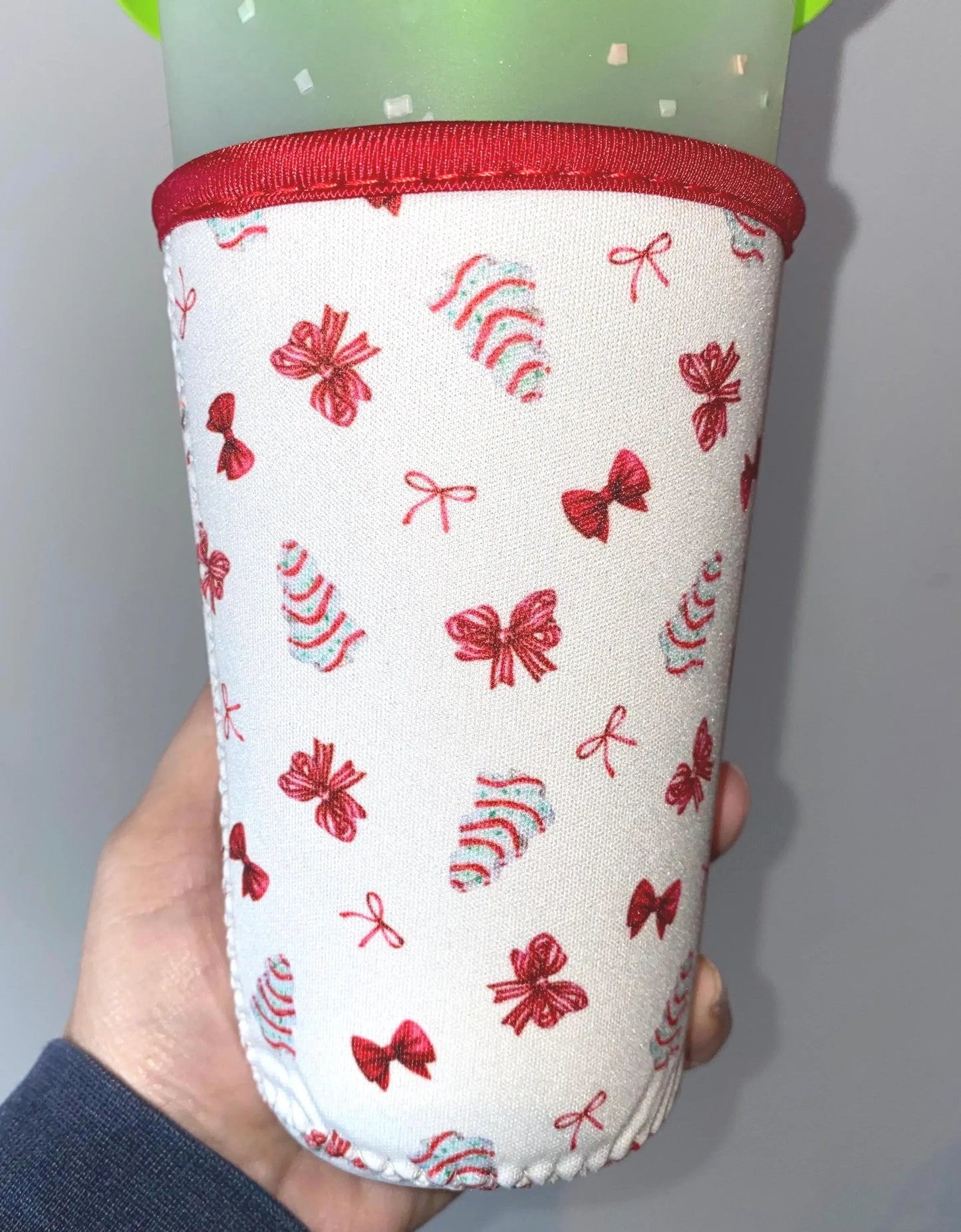 Christmas Tree Coffee Sleeve: Iced Coffee Coozie
