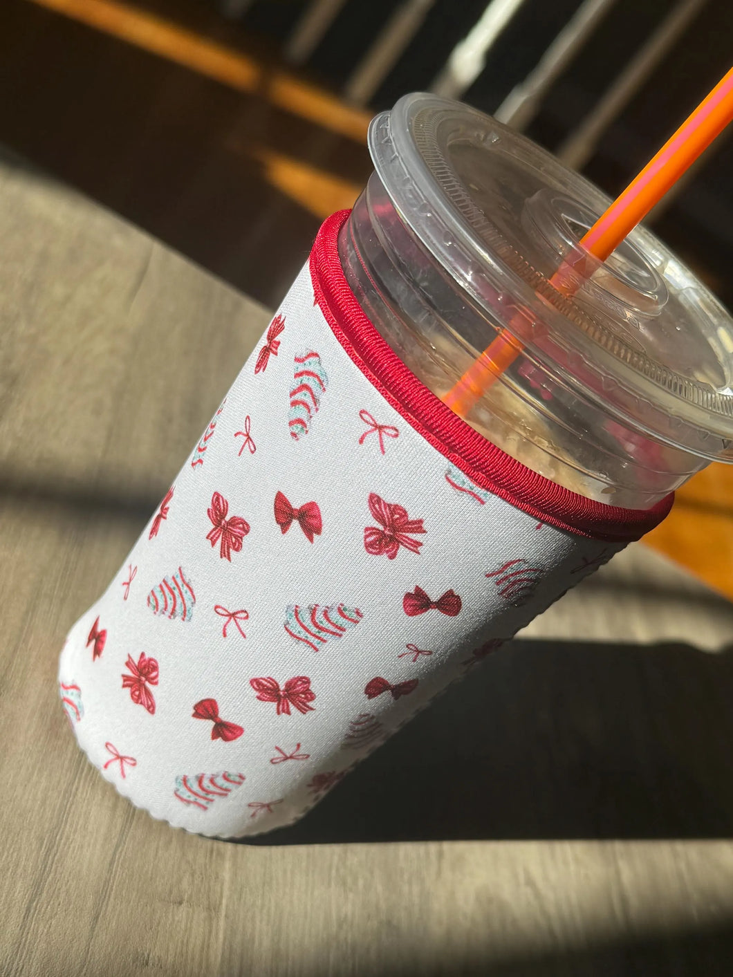 Christmas Tree Coffee Sleeve: Iced Coffee Coozie