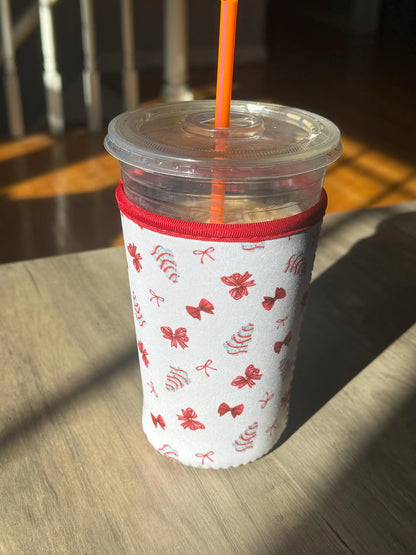 Christmas Tree Coffee Sleeve: Iced Coffee Coozie