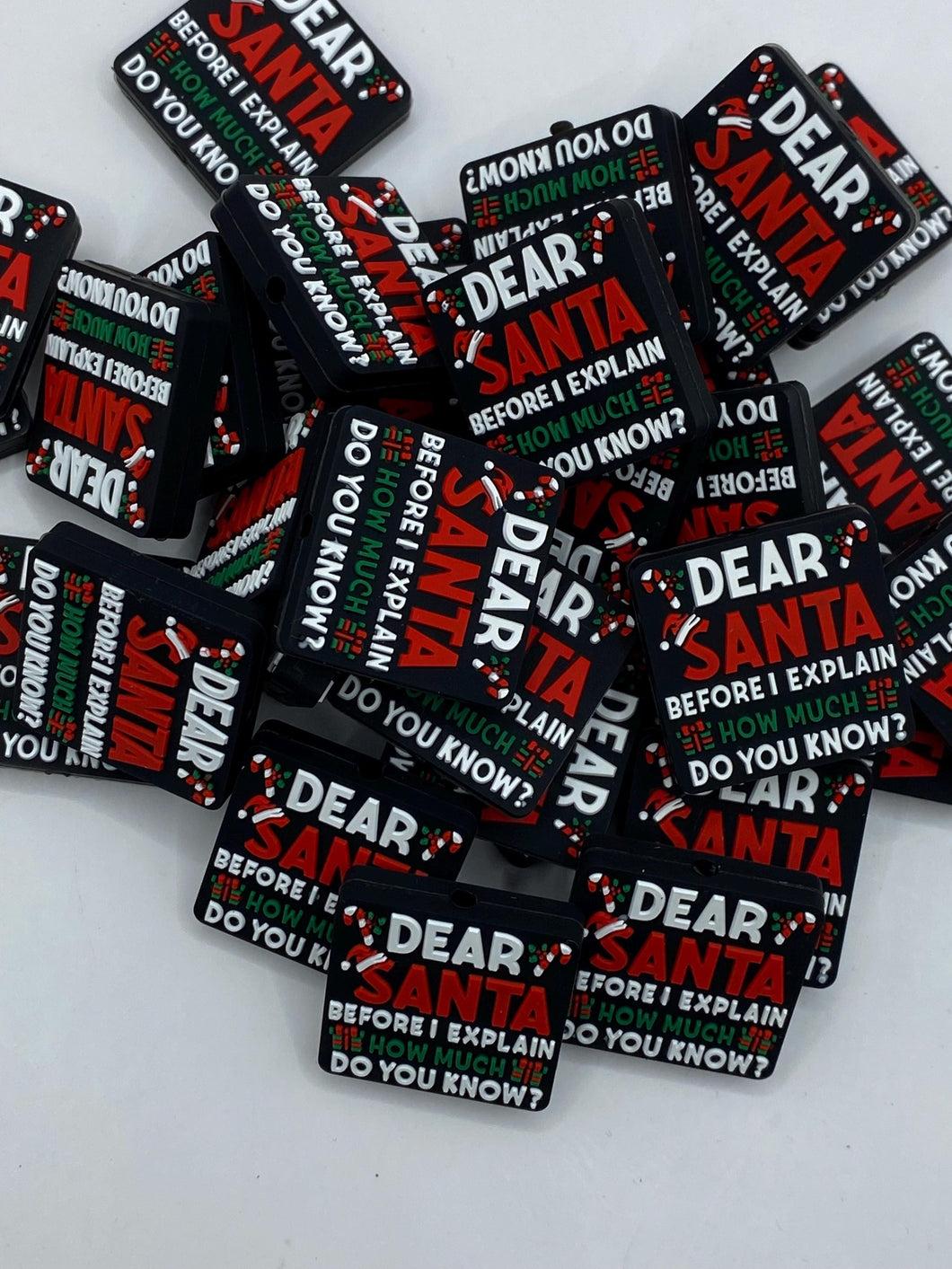 Dear Santa Silicone Focal Bead