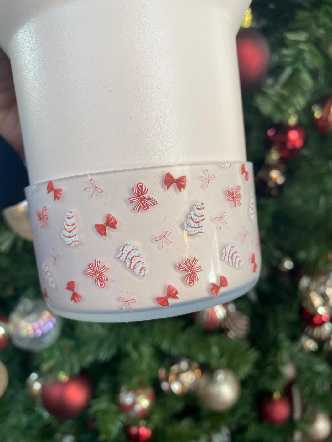 Christmas Tree Cake Tumbler Boot: Silicone Tumbler Accessory