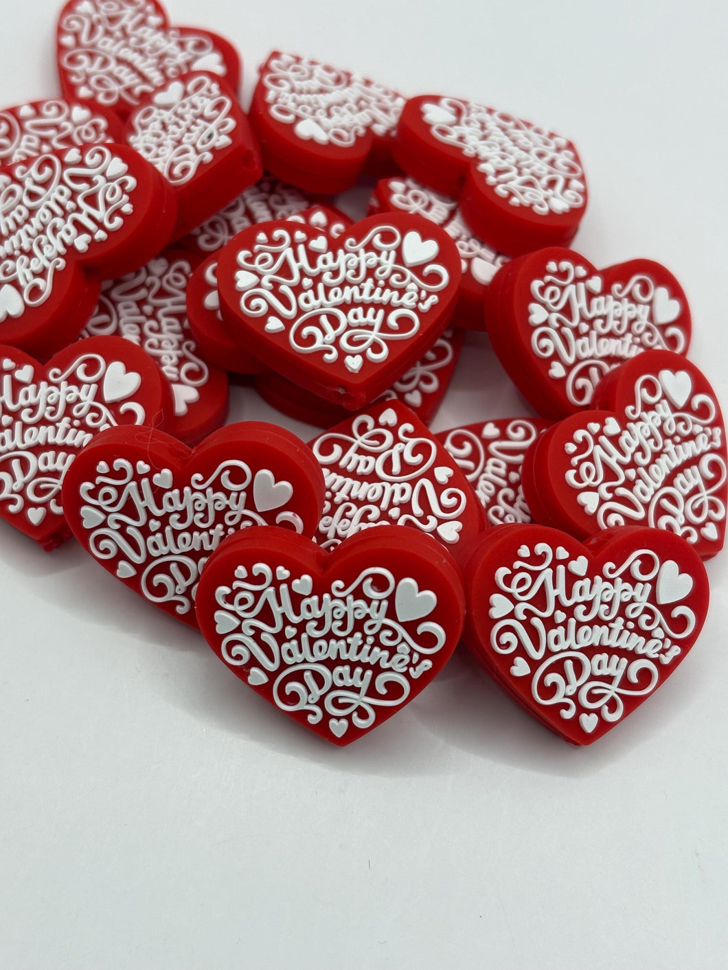 Happy Valentine’s Day Silicone Focal Bead