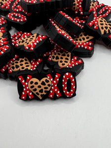 XOXO Silicone Focal Bead Valentine’s Day