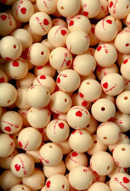 I Love You Silicone Beads