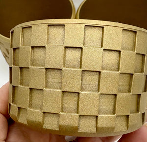 Bronze Checkered Textured Tumbler Boot - Silicone Boot- Tumbler Accessories
