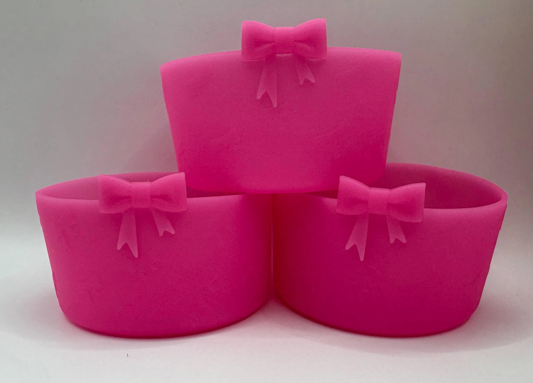 Bright Pink Textured Tumbler Boot - Silicone Boot- Tumbler Accessories
