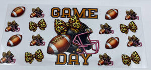 Game Day UV DTF 16oz cup wrap - double sided - Permanent Decal - Ready to apply