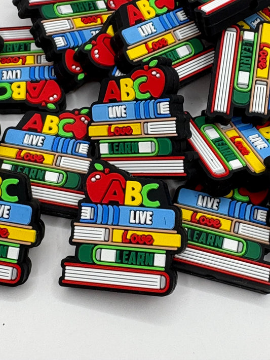 Live Love Learn Silicone Focal Bead
