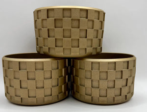 Bronze Checkered Textured Tumbler Boot - Silicone Boot- Tumbler Accessories