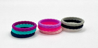 Women’s Braided Silicone Ring- Stackable