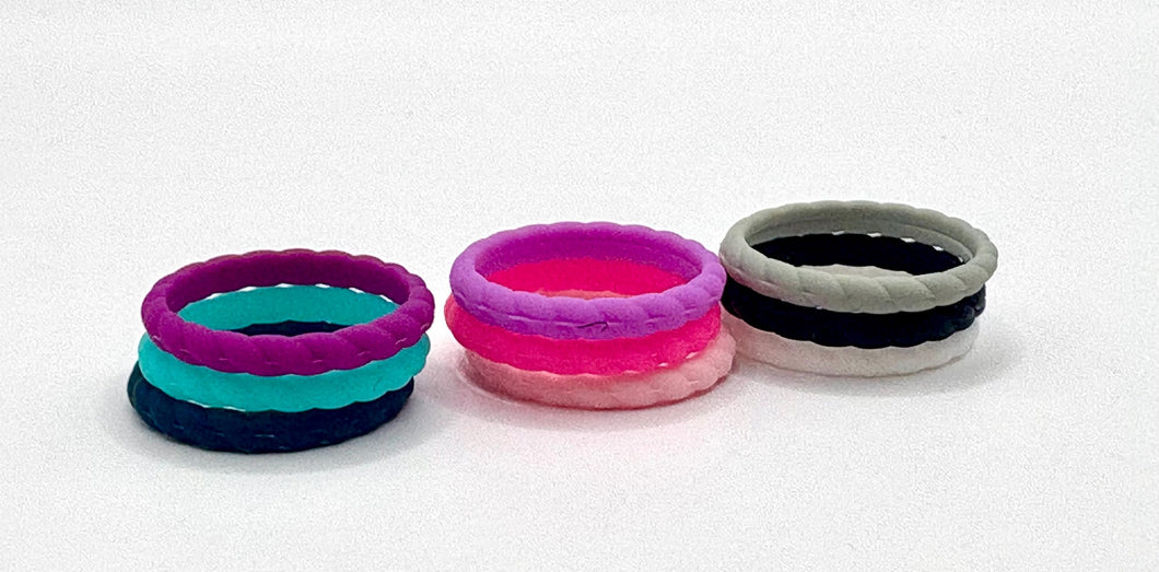 Women’s Braided Silicone Ring- Stackable