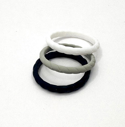 Women’s Braided Silicone Ring- Stackable