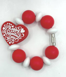 Happy Valentines Day Beaded Cup Charm - cup handle charm - tumbler charm - accessories - Valentines