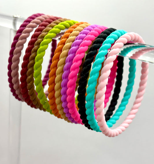 Women’s Braided Silicone Bracelet - Stackable