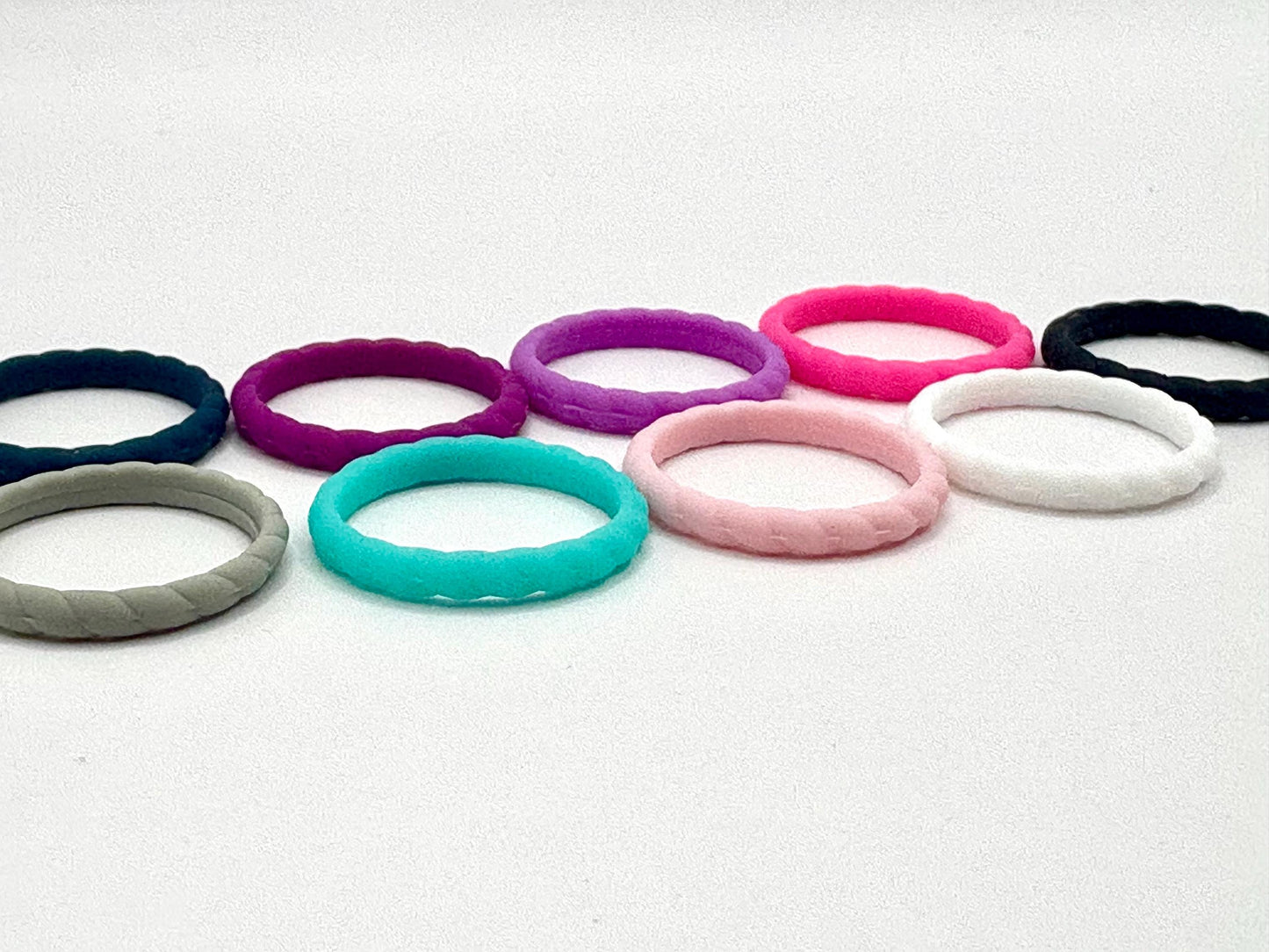 Women’s Braided Silicone Ring- Stackable